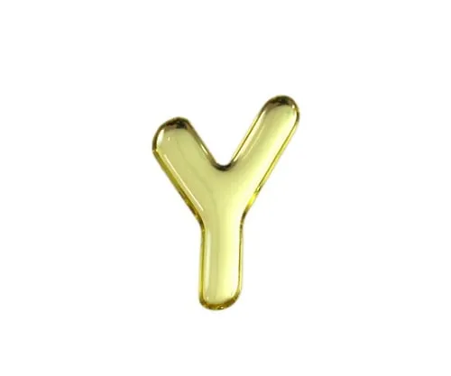 61-7427-17　Gold Metal Characters Y 35mm x 1mm　GM35-Y