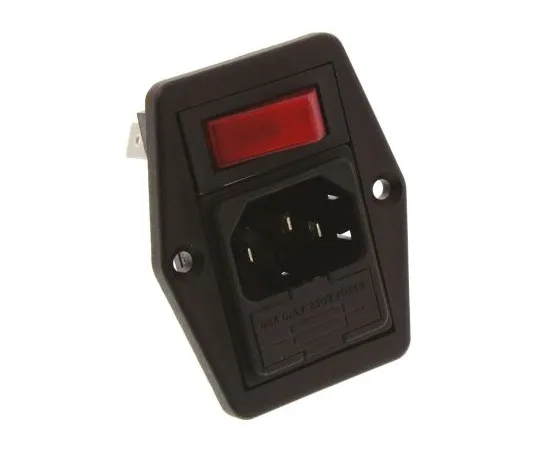 63-4769-13　Bulgin C14 Panel Mount IEC Plug Male, 10A, 250 V ac　BVB01/Z0000/02
