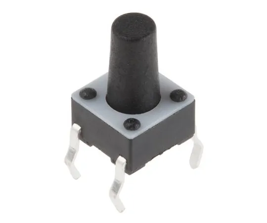 63-4815-49　Black Button Tactile Switch, Single Pole Single Throw (SPST) 50 mA @ 24 V dc 5.9mm　1-1825910-4
