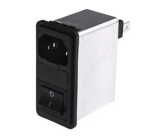 63-4799-33　Male C14 IEC Filter Snap-In 5 x 20mm,Faston,Rated At 4A,250 V ac Operating Frequency 50 → 400Hz　FN285-4-06