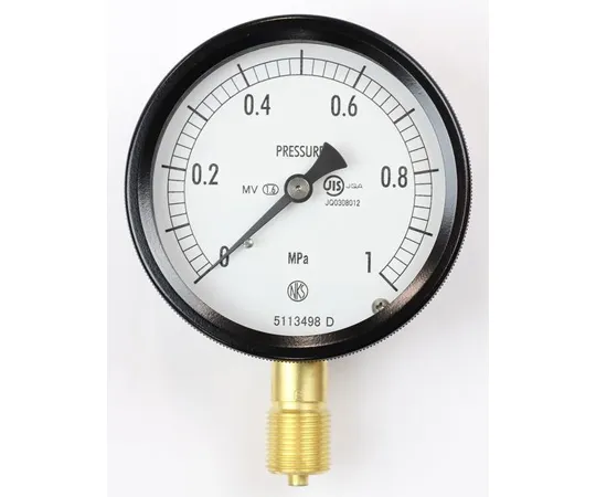 65-4294-72-20　Sealed Pressure Gauge (75Φ) Vertical A-Frame for Steam and Vibration Resistance 1 MPa with Inspection Certificate　BC10-131