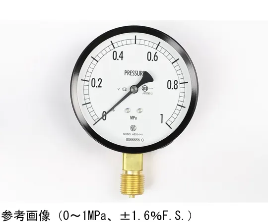 65-4285-11　Normal Pressure Gauge (Φ100) Vertical A Frame for Vibration Resistance 0.1 MPa　AE20-141