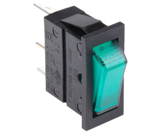 63-4723-16　Arcolectric Illuminated Single Pole Single Throw (SPST), Latching Rocker Switch Panel Mount　C5503AANAF