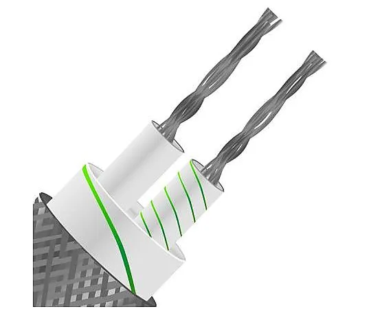 63-4740-68　Extension Cable Type K, -60 → +400 °C 2 Core Screened Fibreglass Sheath 25m　236-3842