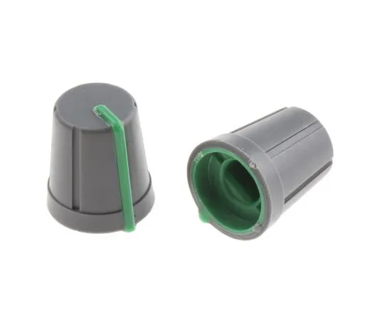 63-4805-55　RS Potentiometer Knob, Push-On Type, 13mm Knob Diameter, Grey, D Shaped Shaft Type, 6mm Shaft　467-5995
