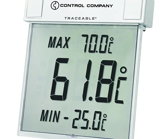 3-6337-01-57　［Discontinued］Large Screen Thermometer TRACEABLE -25 to + 70℃ with Chinese Calibration Certificate　4160