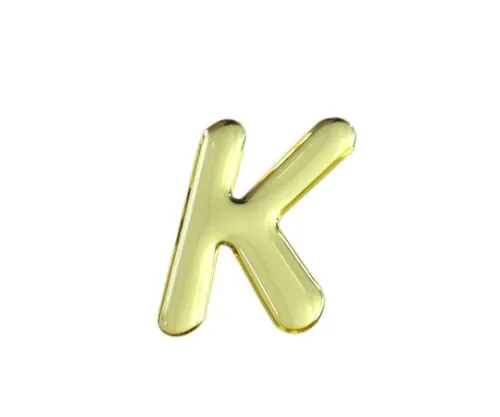 61-7427-03　Gold Metal Characters K 35mm x 1mm　GM35-K
