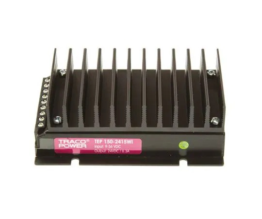 63-4929-70　TRACOPOWER TEP 150WI 150W Isolated DC-DC Converter Through Hole, Voltage in 9 → 36 V dc, Voltage out 24V dc　TEP 150-2415WI
