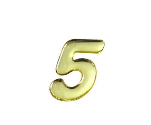 61-7426-86　Gold Metal Characters 5 35mm x 1mm　GM35-5