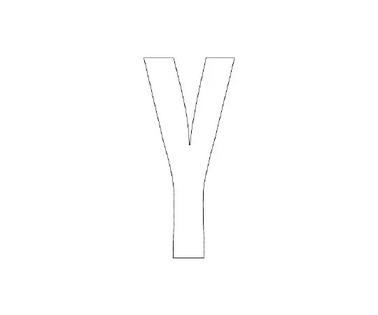 62-6107-33　Road Indicator Sheet Alphabet Y 120 x 60 Yellow　835-089W