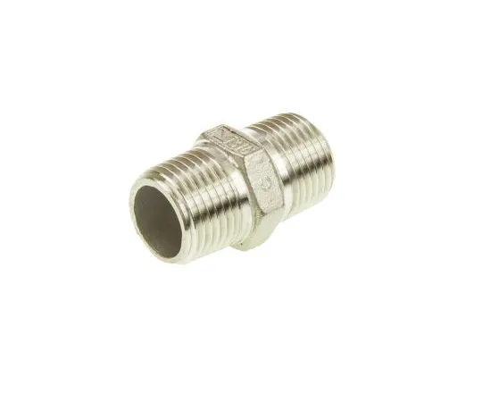 63-4834-55　RS PRO Stainless Steel Hexagon Hexagon Nipple 1/2in R(T) Male x 1/2in R(T) Male 1.65in　499-3041