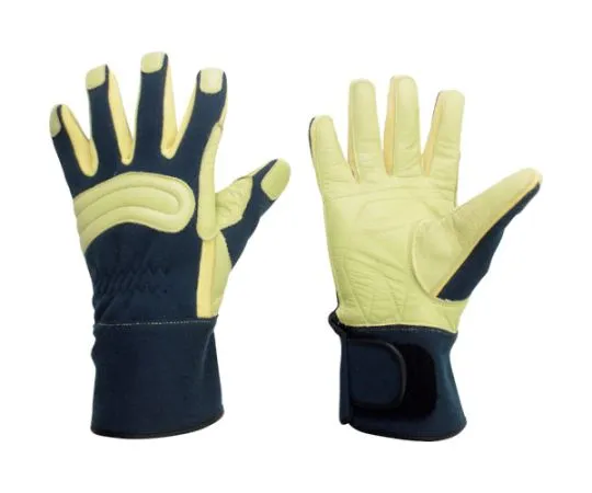 67-3141-92　Kevlar ® Cut Resistant Gloves (Ceramic Leather Reinforced Type) MK-FM-2 Navy M　CD4043018420