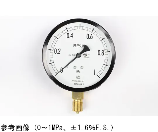 65-4283-72-20　Normal Pressure Gauge (Φ100) Vertical A-Frame for Steam and Vibration Resistance with 0.16 MPa Inspection Certificate　AE20-131