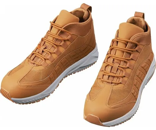 64-0984-56　Safety Shoes Middle Cut Camel 25.0 cm　S1193