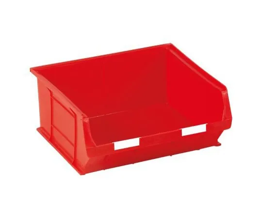 63-4818-30　RS Red Plastic Stackable Storage Bin, 180mm x 419mm x 376mm　484-3845