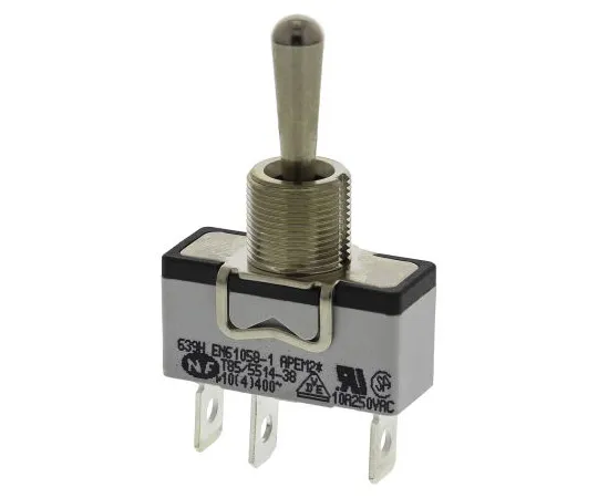 63-4746-21　APEM Single Pole Single Throw (SPST) Toggle Switch, On-Off-On, Panel Mount　639H/2