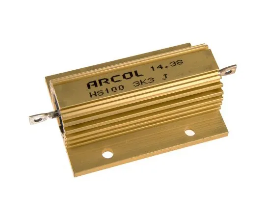63-4746-62　Arcol HS100 Series Aluminium Ho***d Axial Wire Wound Panel Mount Resistor, 3.3kΩ ±5% 100W　HS100 3K3 J