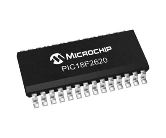 63-4930-83　Microchip, 8bit PIC Microcontroller, 40MHz, 1.024 kB, 64 kB Flash, 28-Pin SOIC　PIC18LF2620-I/SO