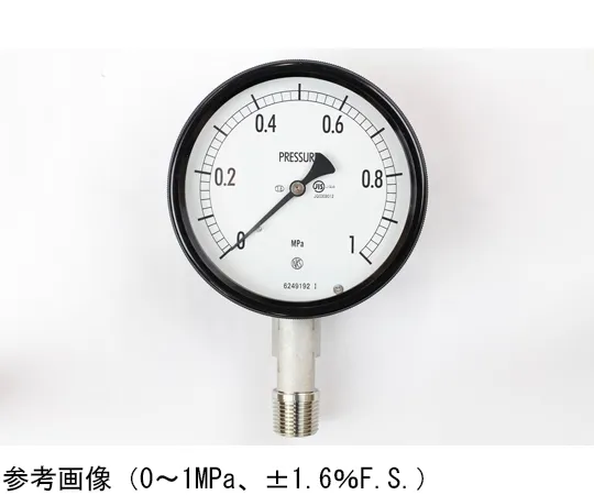 65-4304-68　Sealed Pressure Gauge (100Φ) Vertical A Frame 0.1 MPa　BE12-193