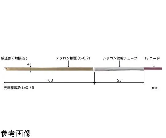 65-3530-86　Tape Type Multi-Purpose Temperature Sensor ST Series -50~210°C 8 sec, 100 mm K Type　ST-12K-010-TS1-ANP
