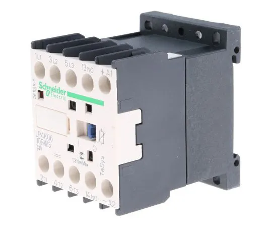 63-4758-08　Schneider Electric 3 Pole Contactor, 6 A, 24 V dc Coil, TeSys K, 3NO, 3 kW　LP4K0610BW3