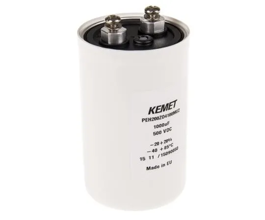 63-4759-30　KEMET 1000μF 500V dc Aluminium Electrolytic Capacitor, Chassis Mount 65 x 105mm +85°C 65mm 105mm　PEH200ZO4100MU2