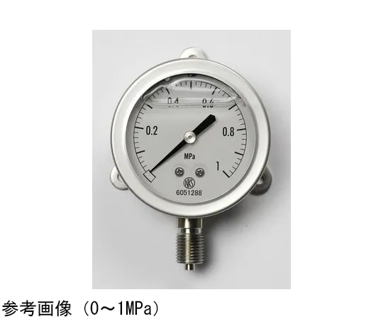 65-4323-72　Pressure Gauge with Glycerin (60Φ) 0.1 MPa　GV50-223