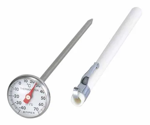 61-6865-01　Quick Thermo Display Unit/φ26mm, Sensor Probe/φ4mm x 125mm 25G (Including Holder) White　TD-8241