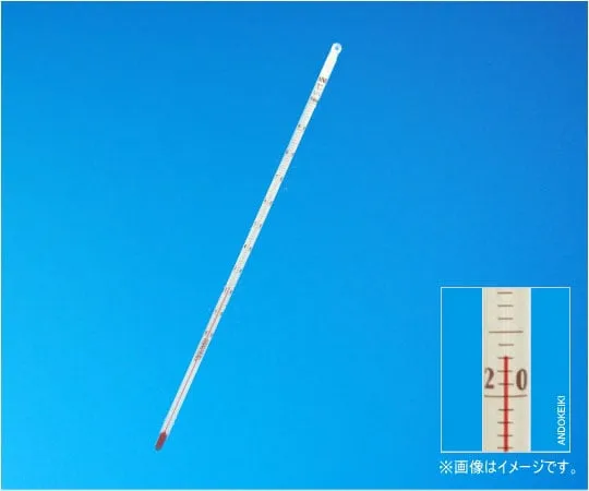 64-0705-15　Red Liquid Precision Rod Thermometerr -30 ~ 100 °C (1 °C) All Submerged　1-23-3
