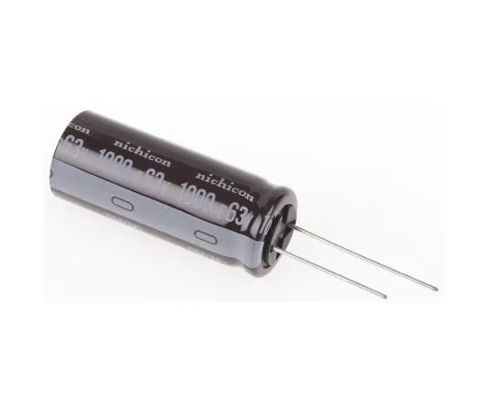 63-4848-05　Nichicon 1000μF 63V dc Aluminium Electrolytic Capacitor, Through Hole 16 (Dia.) x 40mm +105°C 16mm 7.5mm　UPM1J102MHD