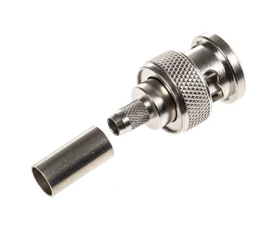 63-4722-31　Telegartner Straight 50Ω Cable Mount BNC Connector, Plug, Nickel, Crimp Termination, RG223/U　J01000A1256