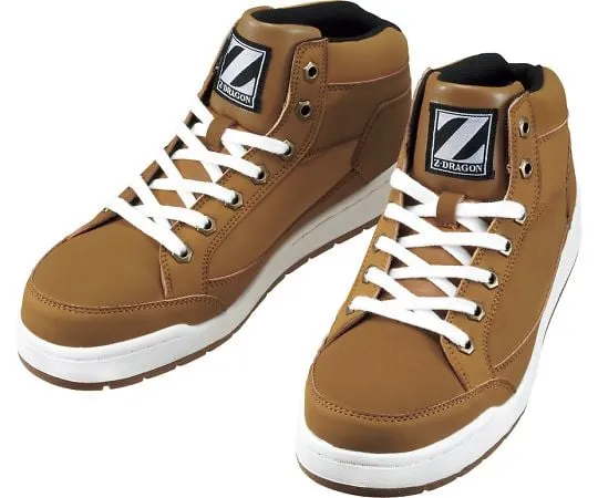 64-0988-36　Safety Shoes Middle Cut Camel 25.0 cm　S5163