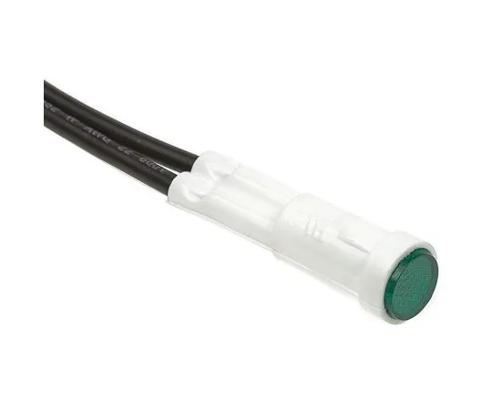63-4741-06　Arcolectric Green neon Indicator, Lead Wires Termination, 230 V ac, 8mm Mounting Hole Size　L295000NAE