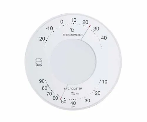 61-6864-66　Serena Thermo-Hygrometer 106 x 23mm 80G (Clear Box) White　LV-4303