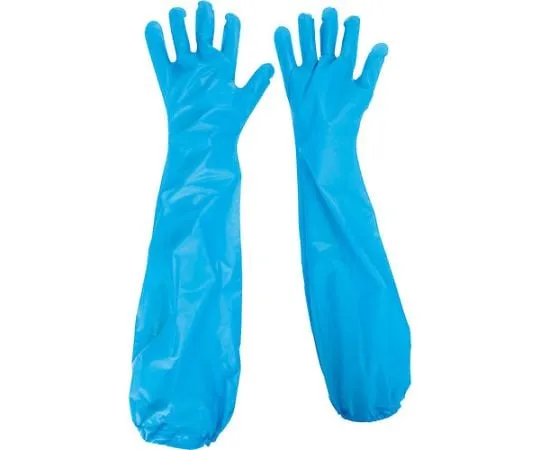 67-3143-79　Polyethylene Long Gloves Belte 590 N Blue 30 Pieces Pack　VERTE-590N