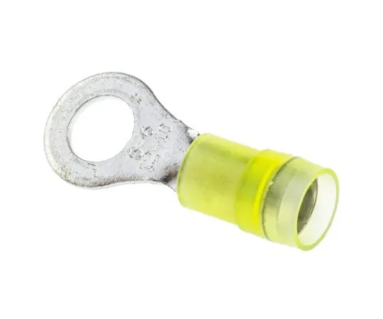 63-4750-71　RS PRO Insulated Crimp Ring Terminal, M6 (1/4) Stud Size, 4mm² to 6mm² Wire Size, Yellow　267-6441