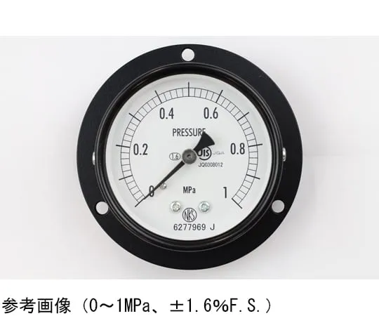 65-4272-69　Normal Pressure Gauge (Φ60) Embedded D Frame (Mounting Hole) 0.16 MPa　AA15-271