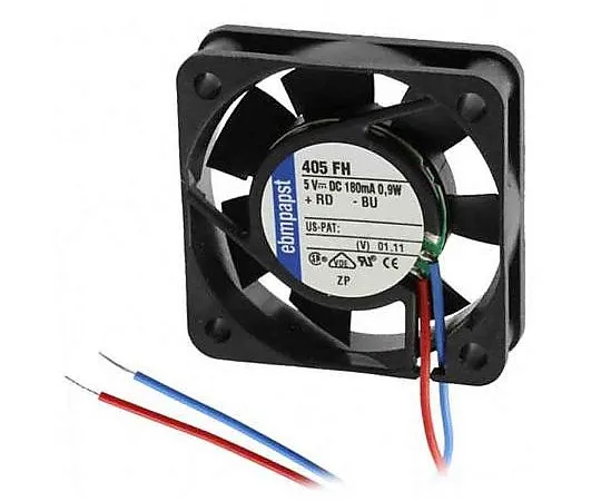 63-4799-76　ebm-papst 400F Series Axial Fan, 40 x 40 x 10mm, 9m³/h, 900mW, 5 V dc　405FH