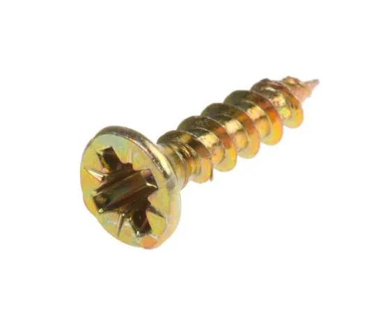63-4748-93　Pozidriv Countersunk Steel Wood Screw Yellow Passivated, Zinc Plated, 3.5mm Thread, 16mm Length　263-1820
