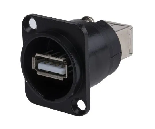 63-4676-80　RS PRO, Straight, Panel Mount, Socket Type A to B 2.0 USB Connector　124-6392