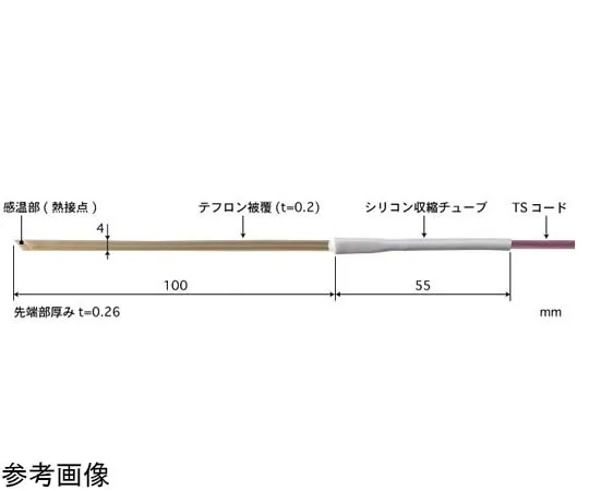 65-3534-51　［Out of stock］Tape Type Multi-Purpose Temperature Sensor ST Series with ISO Document Set -50~210°C Pointed Calibration Temperature Point: 100°C E Type　ST-12E-010-TS1-ANP