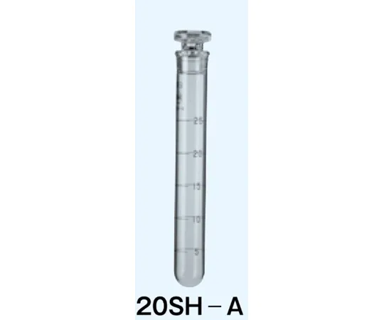 65-8670-77　Test Tube Round Bottom White Minimum Scale 5 mL 25 mL TS19, Diameter 20 x Total Height 165 mm　20SH-A