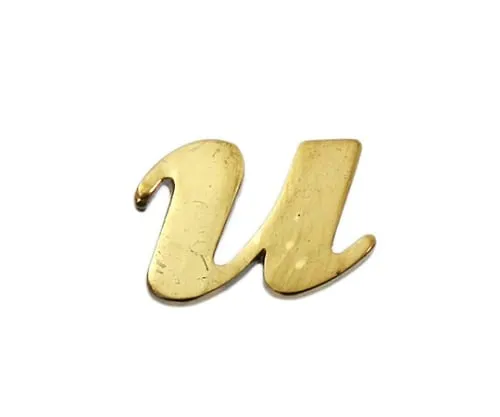 61-7430-97　Brass Gold Characters Small Characters U　QS20-U