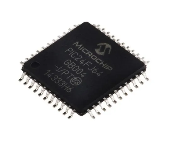 63-4931-16　Microchip, 16bit PIC Microcontroller, 32MHz, 64 kB Flash, 44-Pin TQFP　PIC24FJ64GB004-I/PT