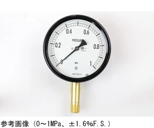 65-4304-28-20　Sealed Pressure Gauge (100Φ) Vertical A Frame with 0.1 MPa Inspection Certificate　BE12-181