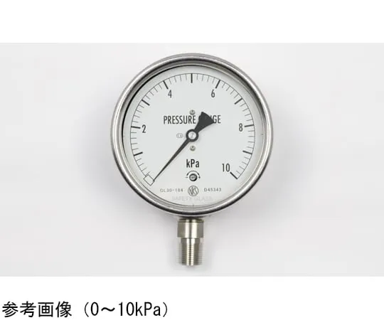 65-4319-22-20　Stainless Steel Case Microbarometer (100Φ) with 10 kPa Inspection Certificate　GL30-184