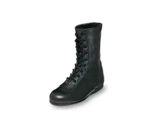64-6538-97　Firefighting Work Long Lace-Up Boots Black 23.5 cm　5801