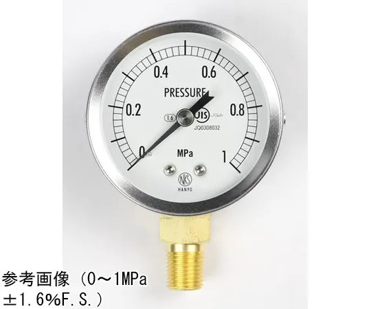 65-4319-61　General-Purpose Pressure Gauge (60Φ) Vertical A-Frame 0.16 MPa　GS50-171