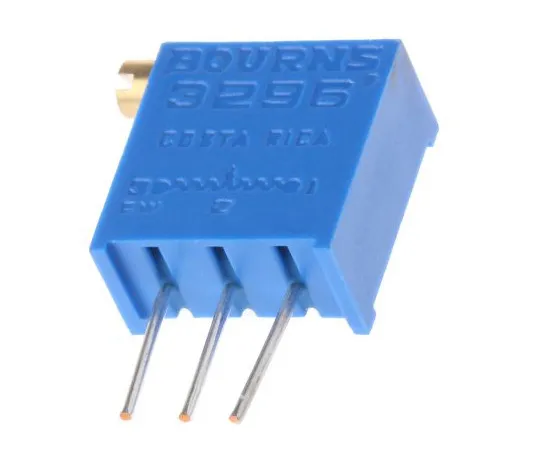 63-4850-64　2kΩ Through Hole Trimmer Potentiometer 0.5W Side Adjust Bourns 3296 Series　3296X-1-202LF