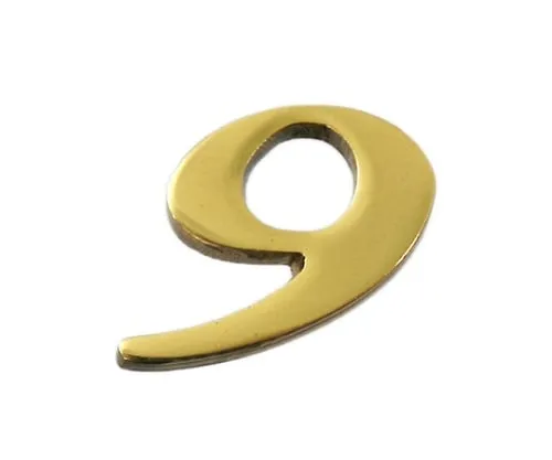 61-7430-46　Brass Gold Characters 9　QL20-9